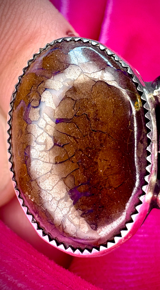 Boulder Opal ring